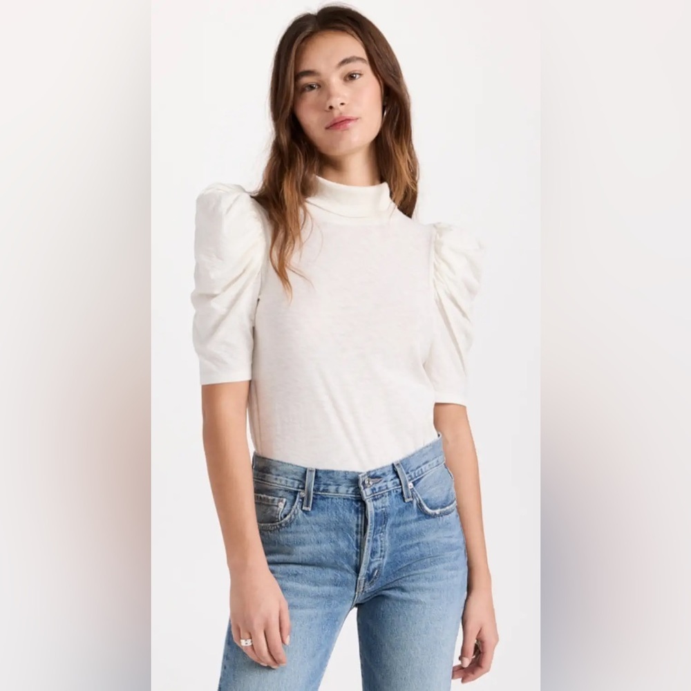 Nation LTD Dawn Femme Turtleneck Off White Sz M